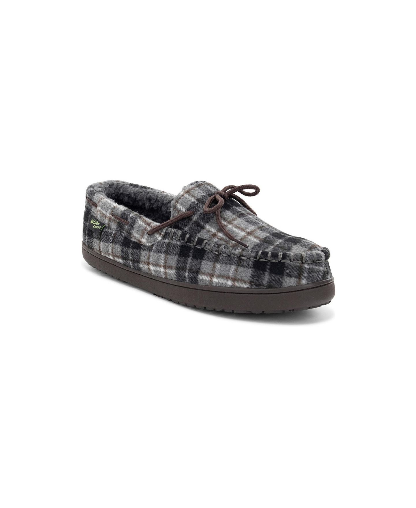 Мужские тапочки Western Chief Sumner Plaid Slipper, цвет: Серый — фото 3