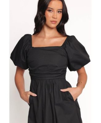 Women's Clo Puff Sleeve Midi Dress