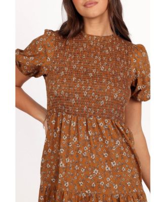 Women's Naura Shirred Tiered Midi Dress