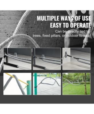 SUGFIT Battle Rope 30Ft 1.5" Heavy Exercise Rope with Protective Sleeve