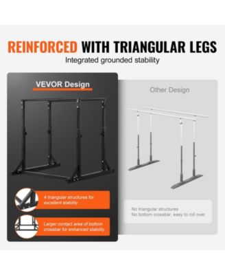 SUGFIT Heavy Duty Dip Bar Station 800 LB Capacity Adjustable Height