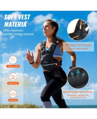 SUGFIT Adjustable Weighted Vest 20–32 LB with Iron Sand Weights and Reflective Strips