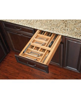 15&#39;&#39; Tiered Cutlery Drawer Organizer with Soft-Close, 4WTCD-18HSC-1