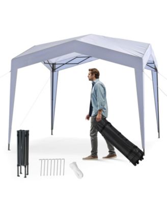 10' x 10' Outdoor Pop-Up Canopy Tent with Higher Top, Roller Bag & Adjustable Height