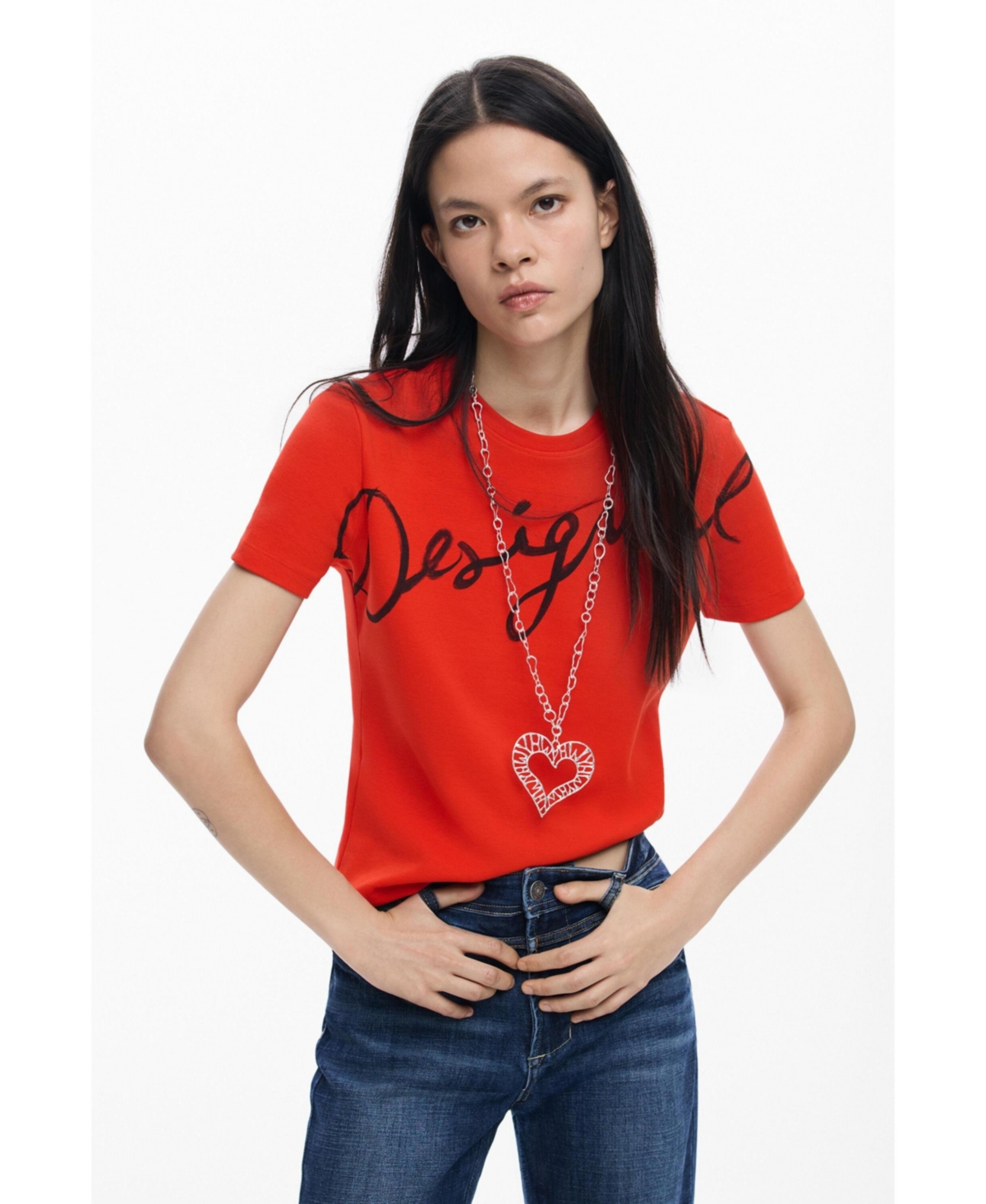 Desigual Women's Logo knit t-shirt