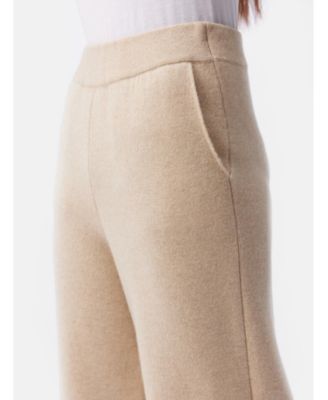 Women's Organic Color Cashmere Wide-Leg Pants