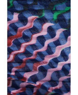 Women's Rectangular bluestrip scarf