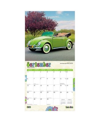 Motor Club Love Bug | 2026 12 x 24 Inch (Hanging) Monthly Square Wall Calendar | Plastic-Free
