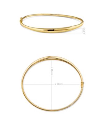 Dome Bangle Bracelet in 14K Gold, Fits Small to Medium Wrist, approx. 4.4 grams