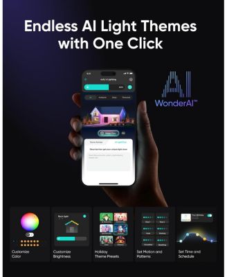 Permanent Outdoor Lights E22, 50ft with 30 Triple-LED Lights