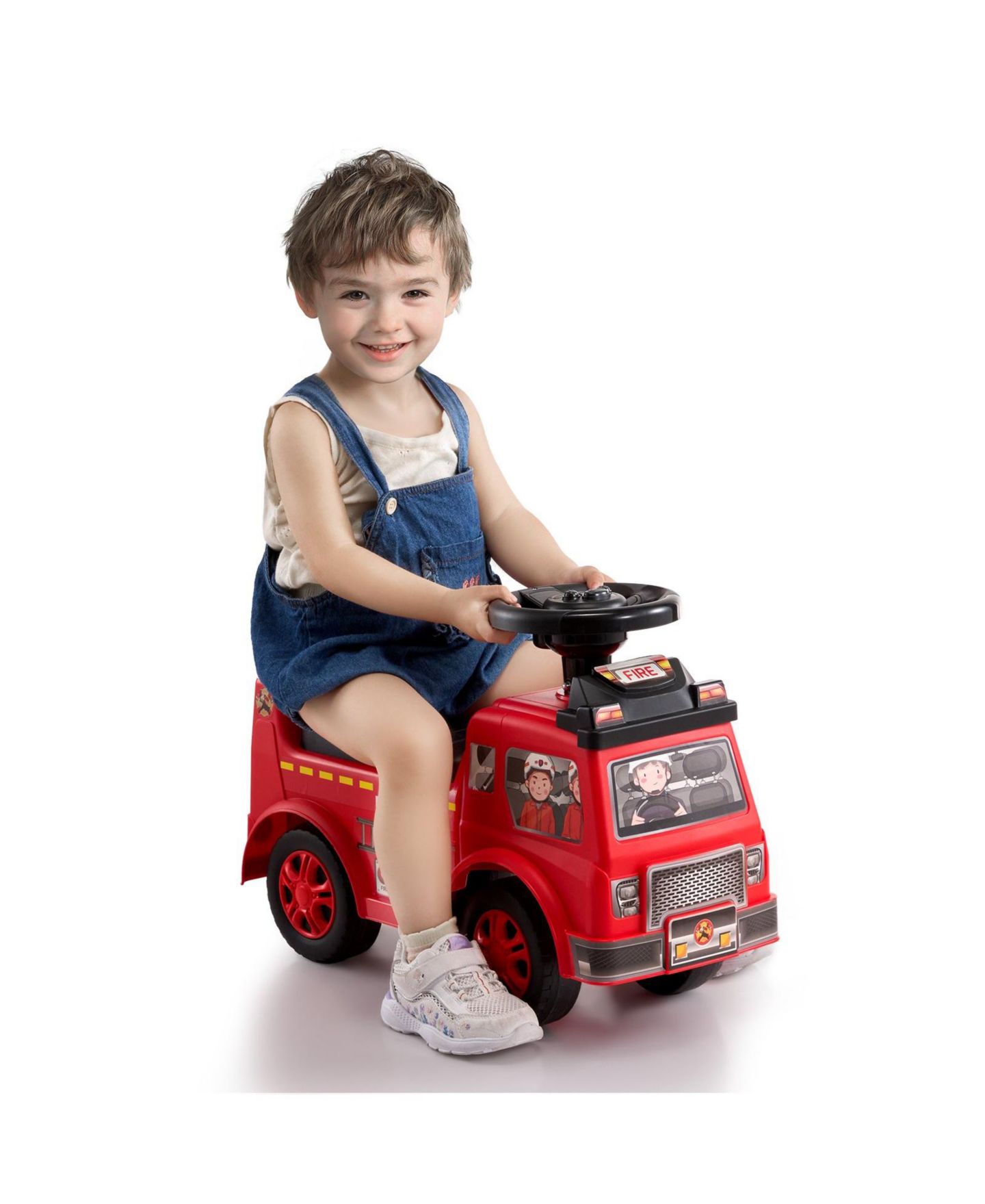 Детская игрушка HONGGE Toddler Ride-On Push Car with Music Steering Wheel and Storage Seat, цвет: Красный — фото 6