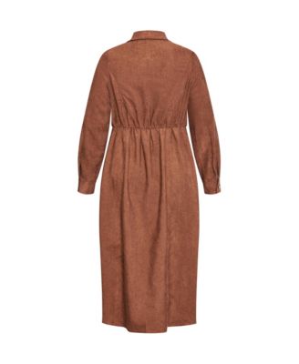 Plus Size Leia Long Sleeve Midi Dress