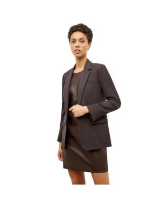 Petite Faux Leather Shift Dress with Princess Seams