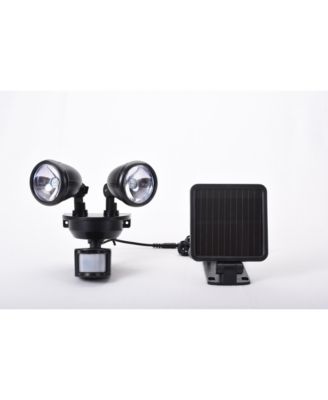 Solar-Powered Dual-Head LED Security Spotlight