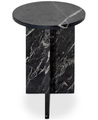 Grace 14" Marble Round Accent Table