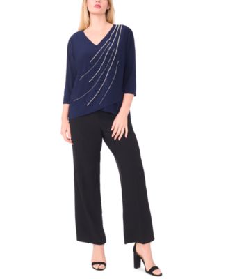 Plus Size V-Neck Tulip Hem Top