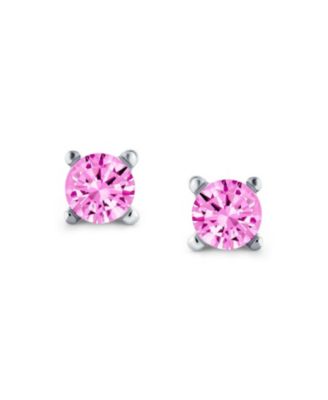Minimalist Tiny 0.25CTW CZ Cubic Zirconia Solitaire Cartilage Stud Earrings Sterling Silver Screwback Posts