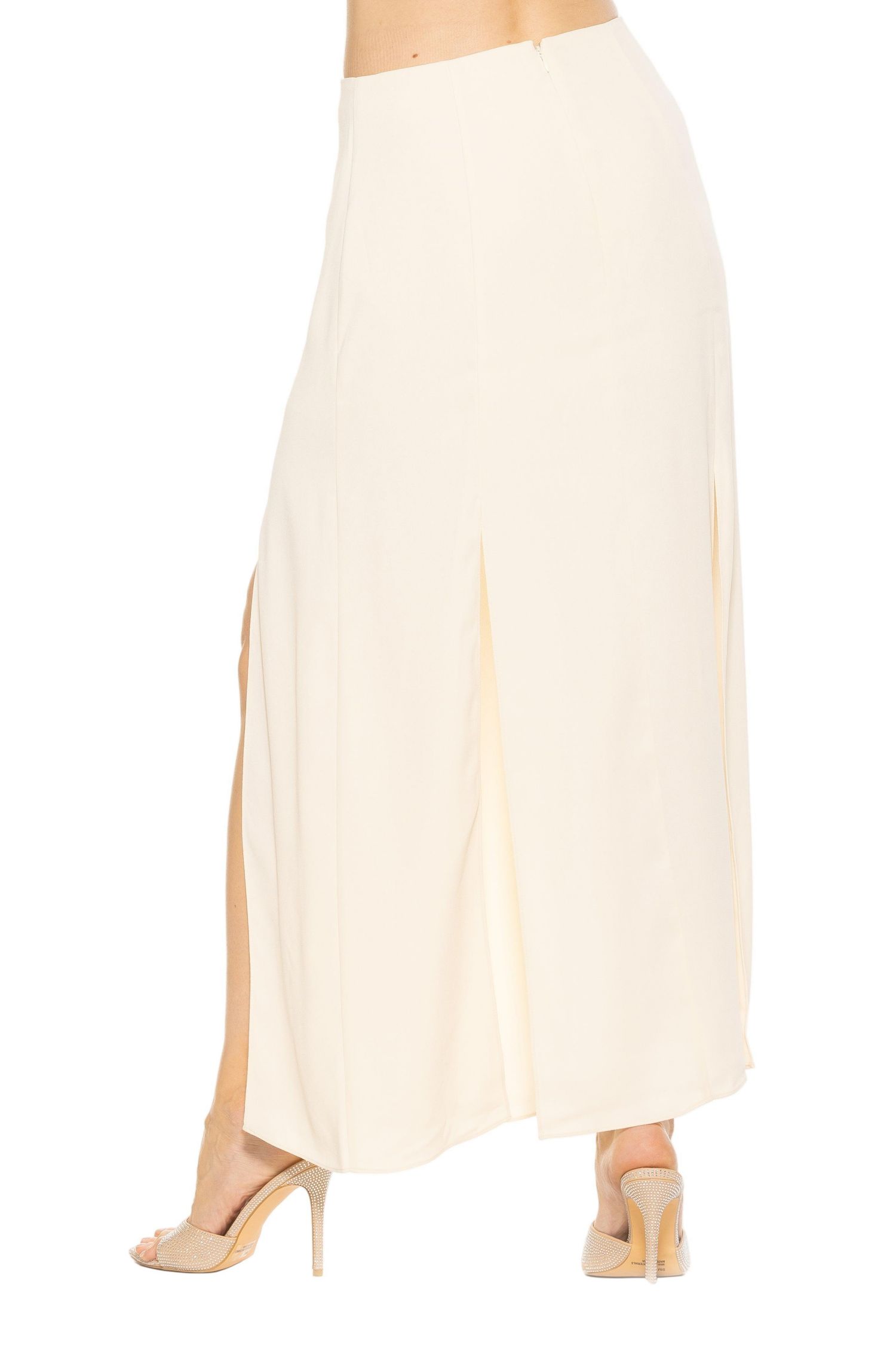Women's Sansa Maxi Skirt With Front Side Slit Detail
