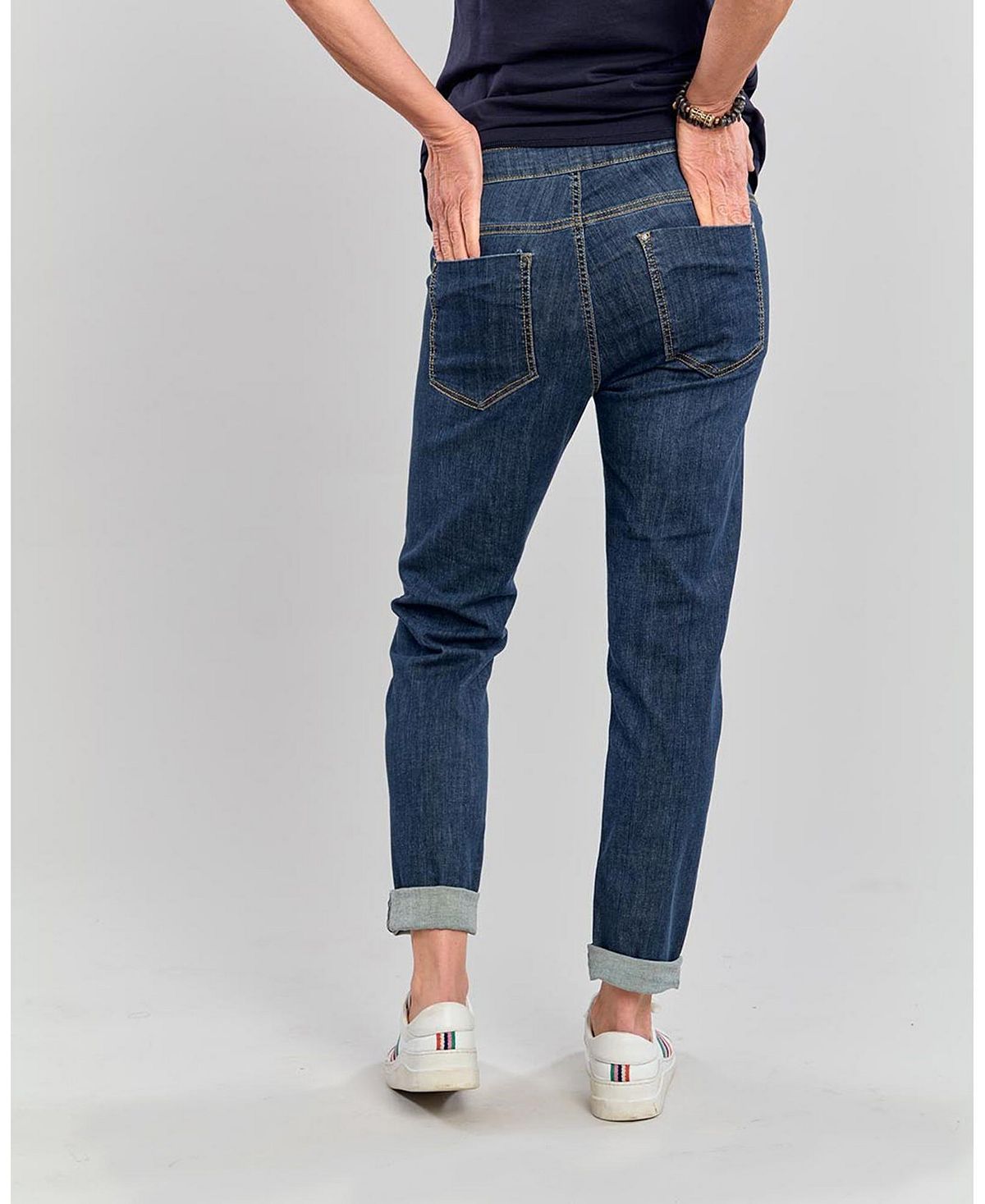 Alembika Women's Denim Iconic Stretch Jeans view 4 — MAYCSS fashion products