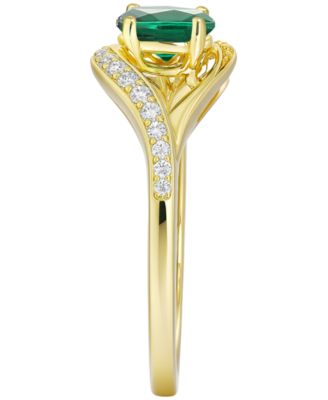 Lab Grown Multi Gemstone Ring in Sterling Silver (also in 14k Gold Over Sterling Silver)