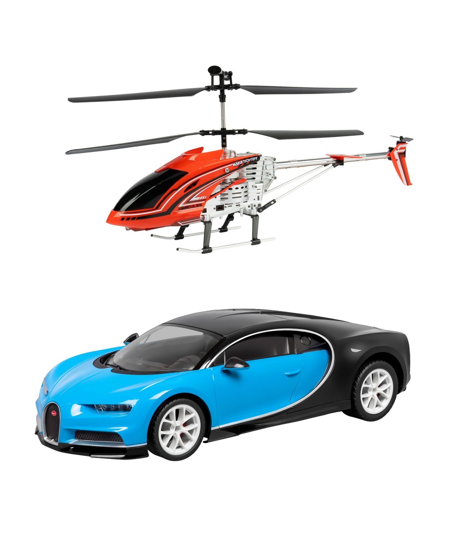 Детские игрушки World Tech Toys 1:14 Bugatti Chiron 3.5 Channel Gyro Remote Control Pursuit Set — фото 4