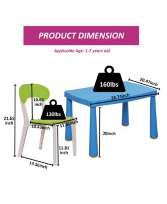 3-Piece Kids Table & Chair Set | Reading, Preschool