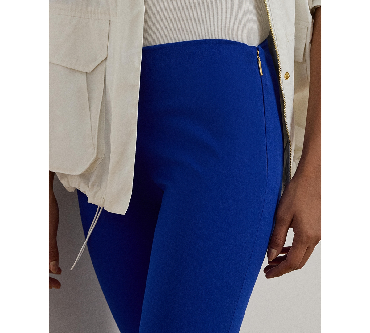 Lauren Ralph Twill Cropped Skinny Pant