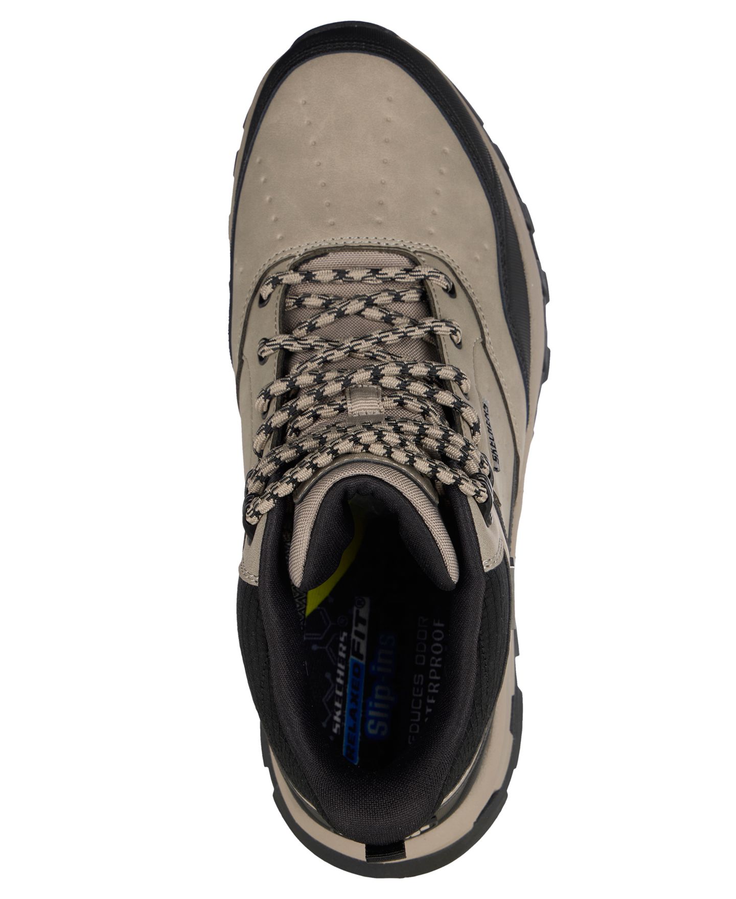Мужские ботинки Skechers Slip-Ins Waterproof Relaxed Fit: Glide-Step Randell - Brecken Hiking, цвет: Серый / Чёрный — фото 5