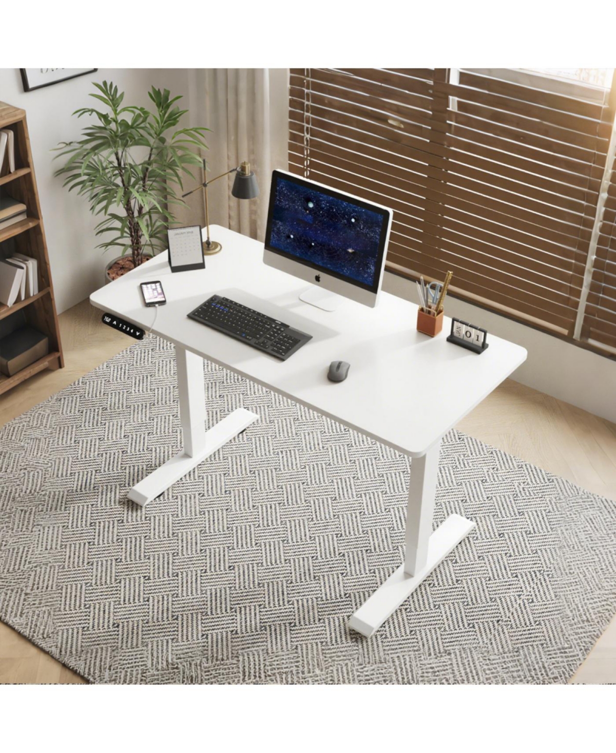 Streamdale Furniture Streamdale Electric Standing Desk Height Adjustable 55" Computer Table