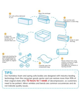 72" Modular Sofa Bed, Left-Facing, Foam-Filled, Free Combination, No Assembly
