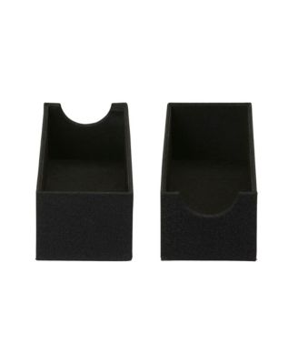 2-Pack of Drawer Organizers, 3” H x 4” W x 12” D, Black Linen