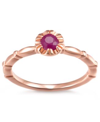 Ruby Ring (2/5 ct. t.w.) in Rose Gold Plated Sterling Silver