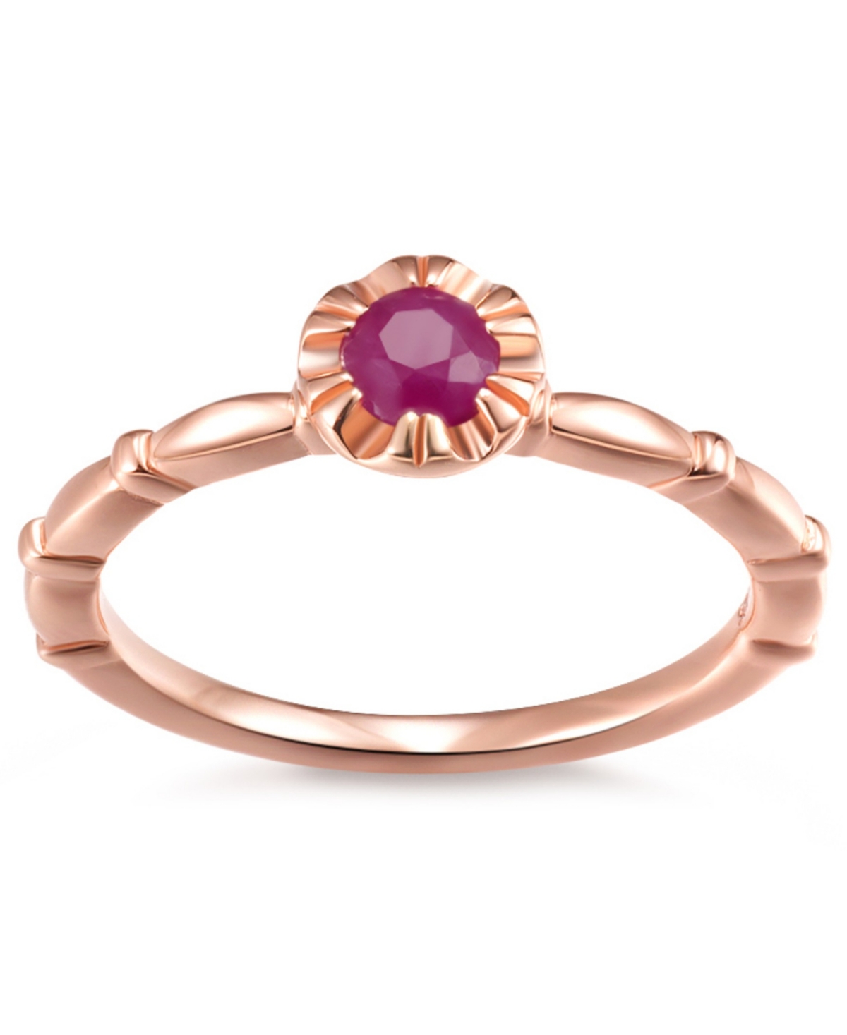 Macy's Ruby Ring (2/5 ct. t.w.) in Rose Gold Plated Sterling Silver