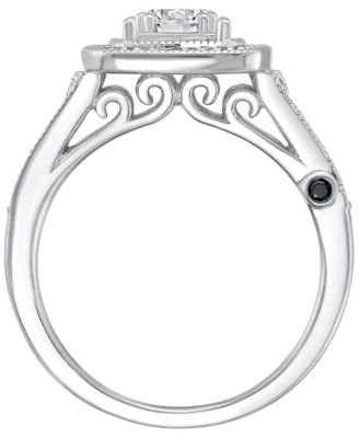 Diamond Cushion Top Engagement Ring (3/4 ct. t.w.) in 14k White Gold