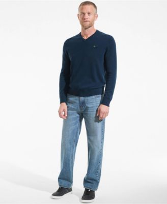 Big & Tall Fine Gauge Cashmere V-neck Sweater