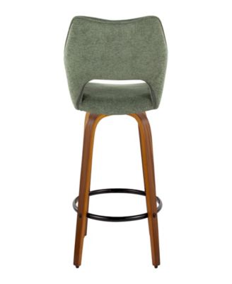 Fabric Mustang Contemporary Fixed-Height Counter Stool, Set of 2