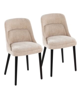 Fabric Rina Mid-Century Modern Dining Chair, Set of 2