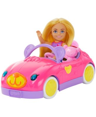 Chelsea Vehicle Set with Blonde Small Doll, Toy Car and Teddy Bear Accessory
