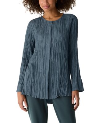 Women's Round Neck Long Shirt, Regular And Petites