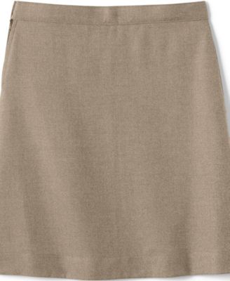 Big Girls School Uniform Solid A-line Skirt Below the Knee