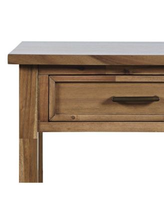 Claremont Transitional Rustic Wood Square End Table with Storage