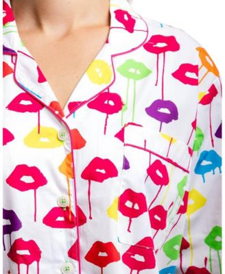 Women's Organic Cotton Poplin Button Down Pajama Night Shirt