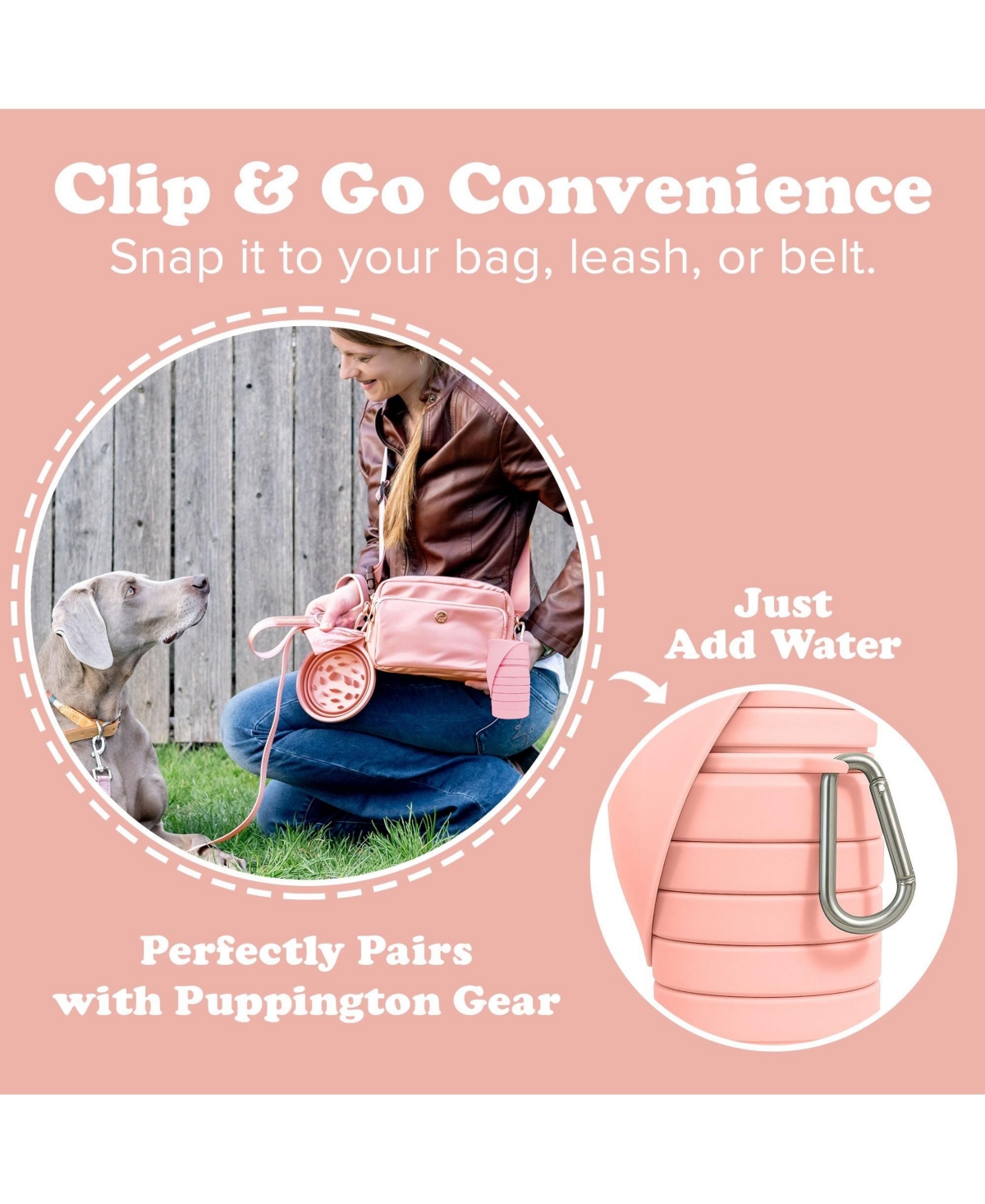 Puppington Collapsible Dog Water Bottle