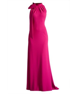 Women's Sims Taffeta Shoulder Bow Halter Gown Hibiscus