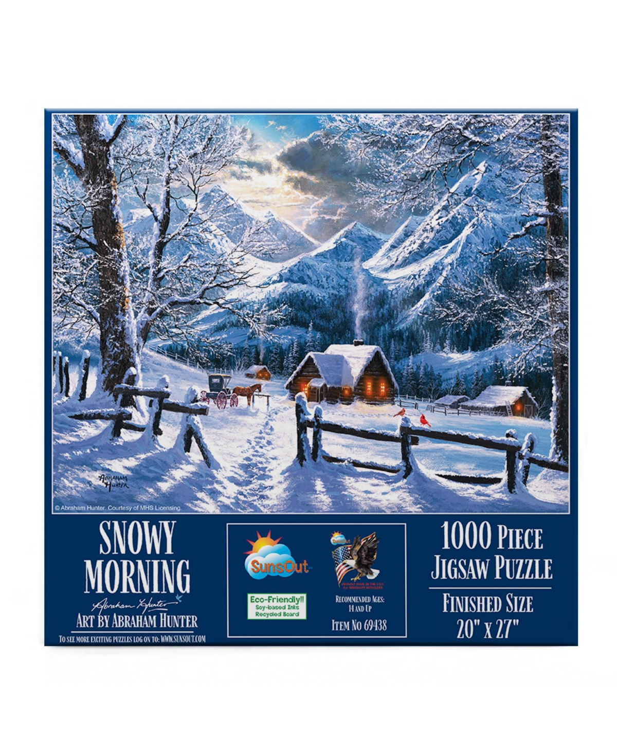 SunsOut Snowy Morning 1000 piece Jigsaw Puzzle for Adults