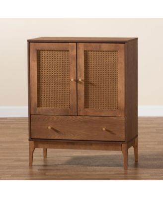 Boxton Studio Ramiel 30.1" Rattan Mid-Century Sideboard