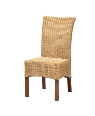 Shamara 21.25" Rattan Bohemian Dining Chair