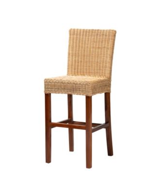 Racquel 44.25" Rattan Bohemian Bar Stool