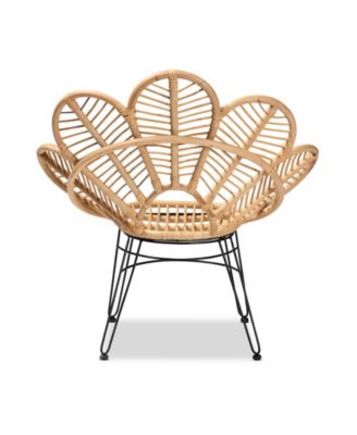 Garan 37.8" Rattan Bohemian Accent Chair