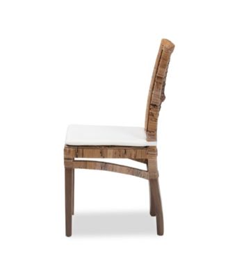 Laluna 21.7" Rattan Bohemian Dining Chair with Cushion